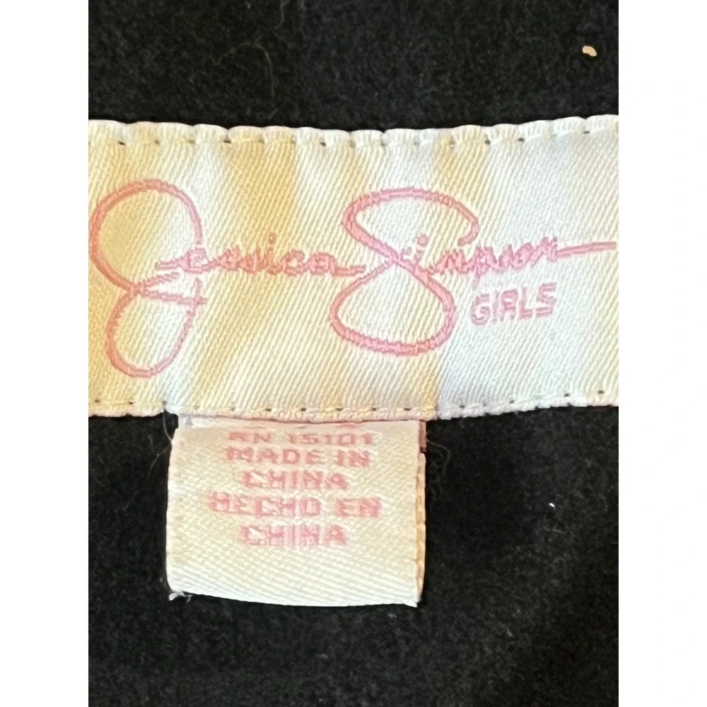 Jessica Simpson Pea Coat Girl 7 - 8 Black Double Breasted Warm Classic Outerwear
